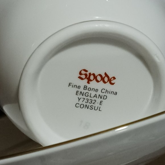 Spode Fine Bone China Consul Teacup and Saucer Cobalt Blue - Picture 2 of 7